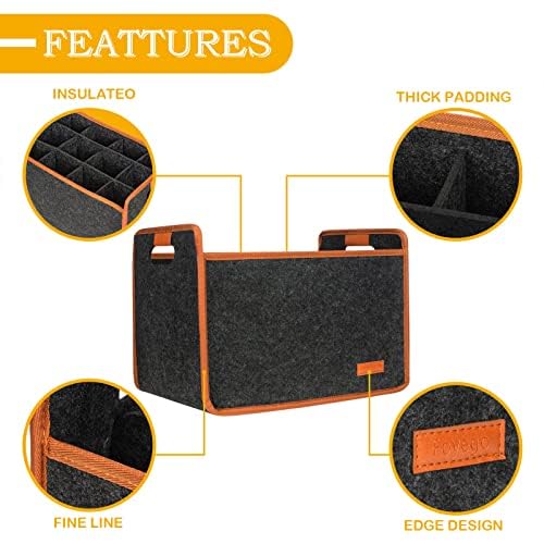 Foyego tote in picnic setting carrying wine and snacks, convenient outdoor transport