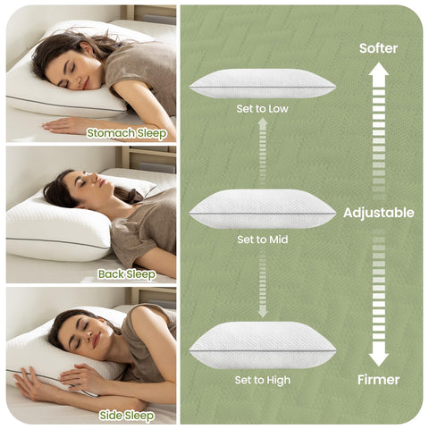 FP FLEXPEDIC queen pillow beside ruler showing size and scale for accurate fit