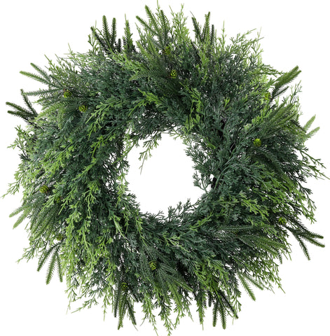FPROOM wreath on front door showing inviting curb appeal benefit