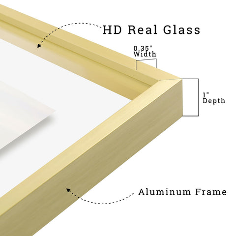 Frametory size comparison with ruler indicating accurate 10.7x13.7 viewing area