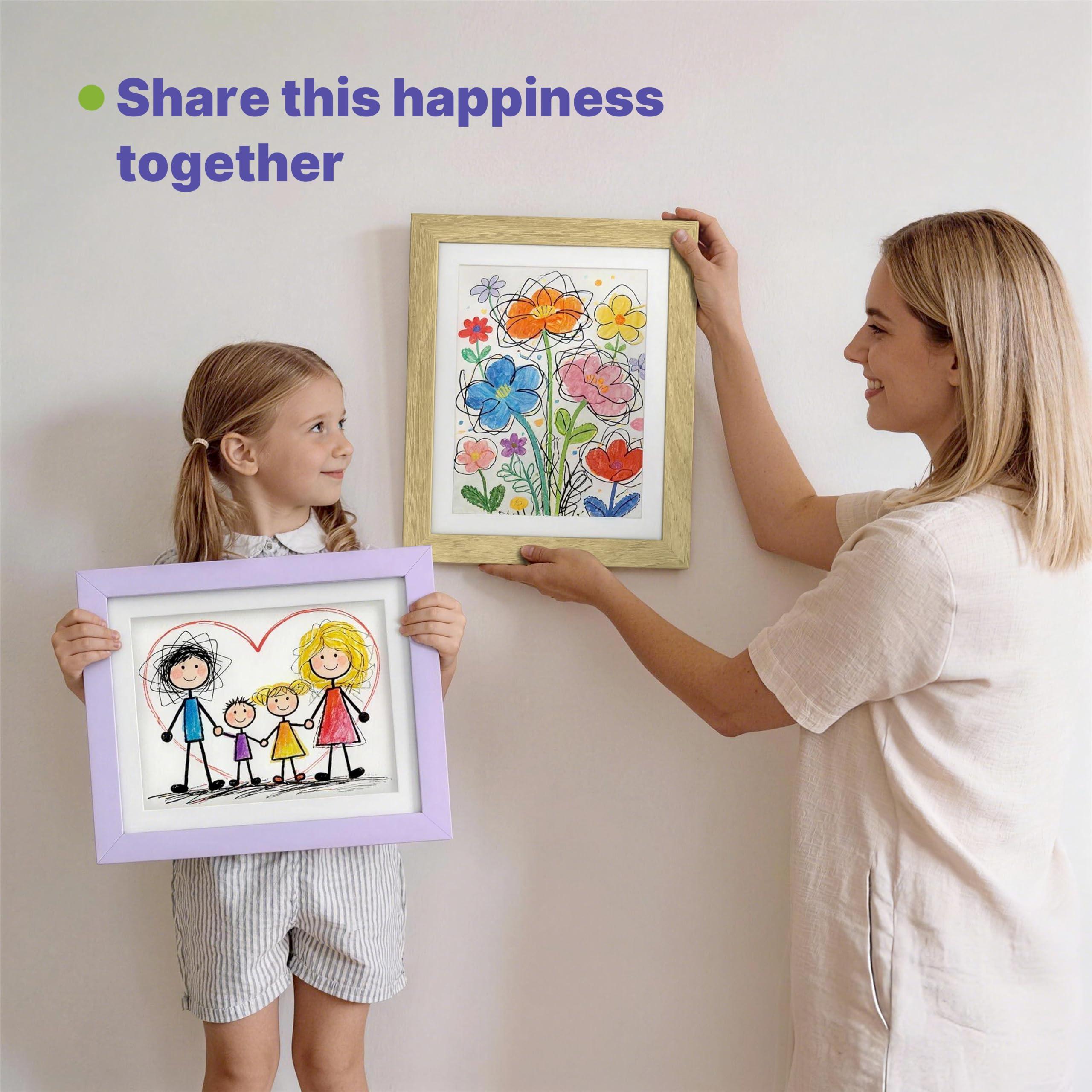 FrameWorks displayed in a playroom to create a polished, kid-friendly gallery focal point