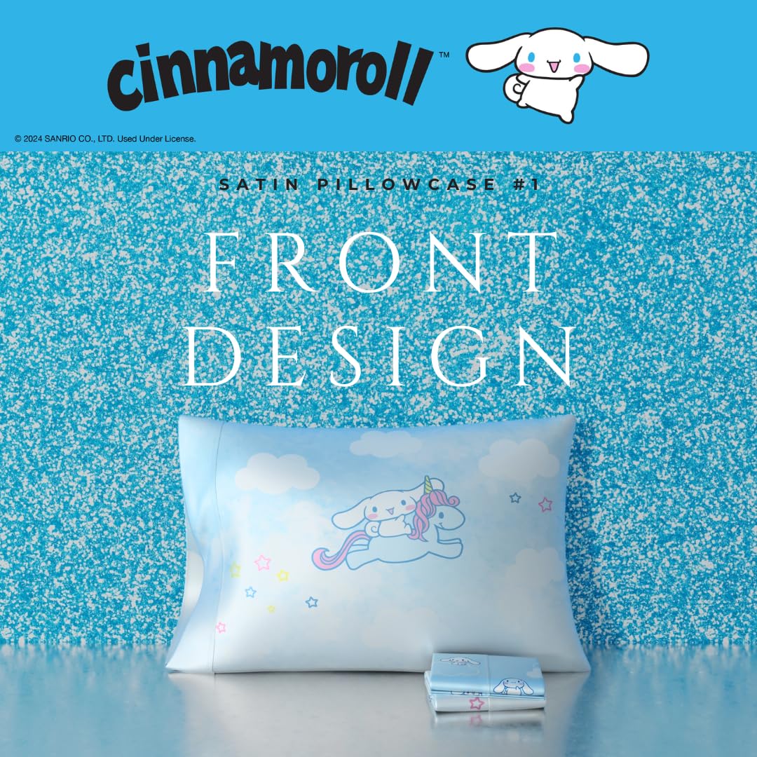 Franco Cinnamoroll pillowcase in use on bed providing decorative comfort and softness