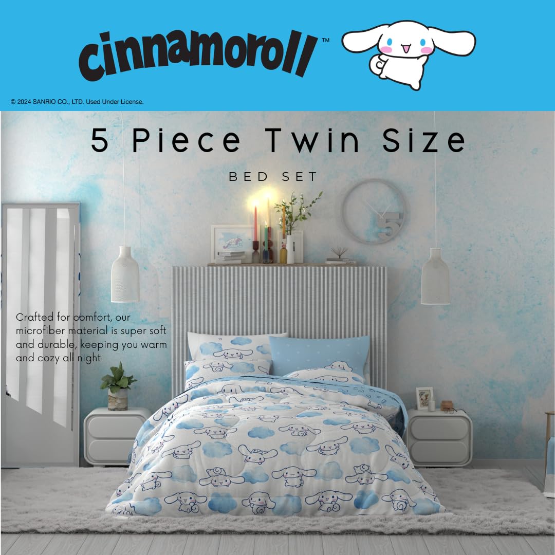 Franco Cinnamoroll pillow sham and case adding decorative charm and coordinated comfort