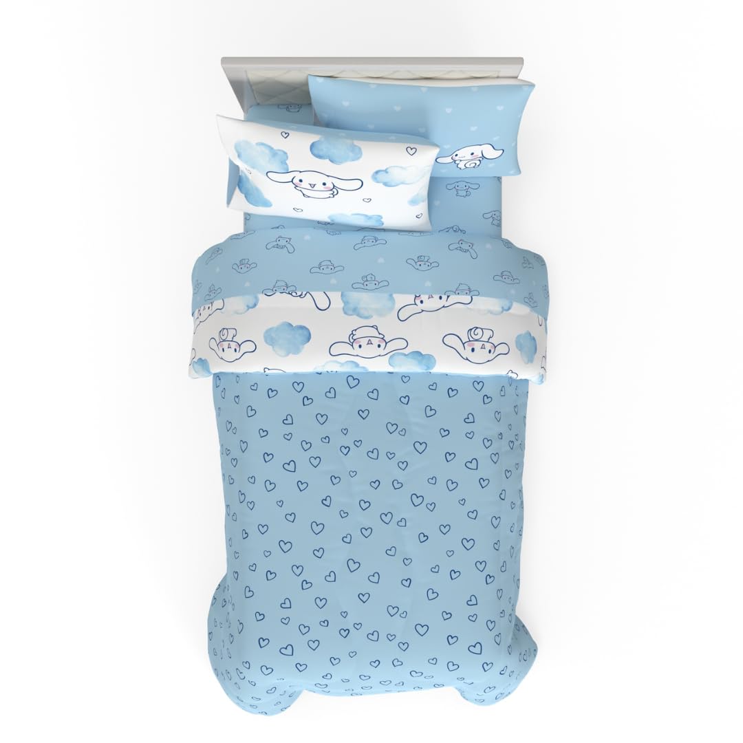 Franco Cinnamoroll reverse heart pattern offering a softer coordinated bedroom look