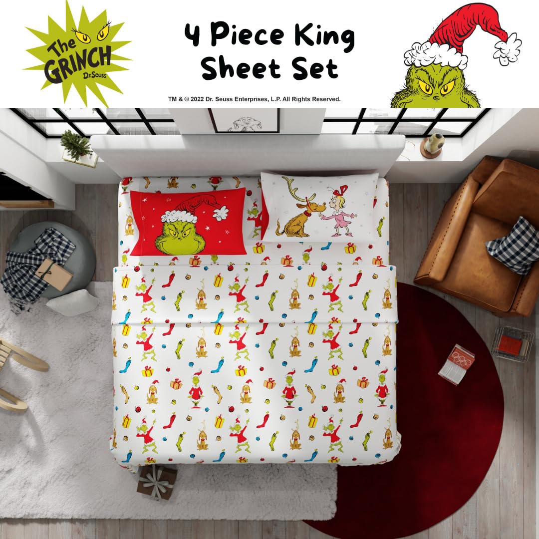 Franco Grinch bedroom lifestyle scene demonstrating playful decor and comfy bedding