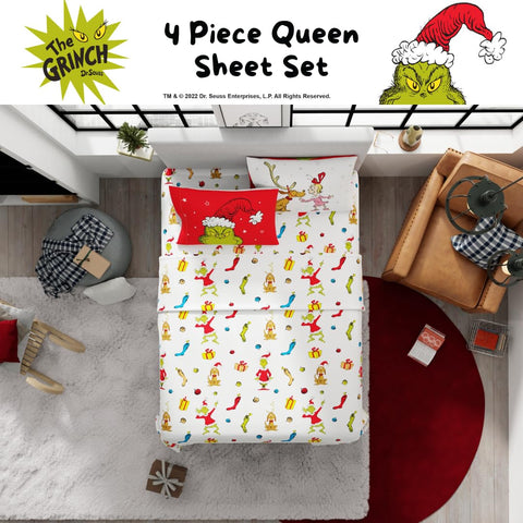 Franco Grinch folded set with visible size label illustrating organized storage and correct fit