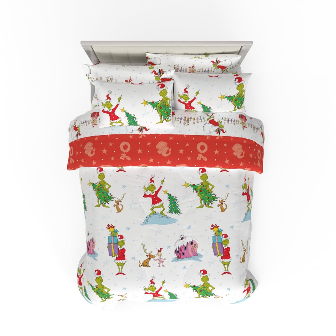 Franco Grinch front comforter view showing vibrant character art and cozy appeal