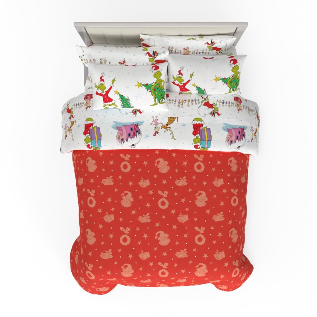 Franco Grinch reversible design flipped to display alternate festive print and versatility