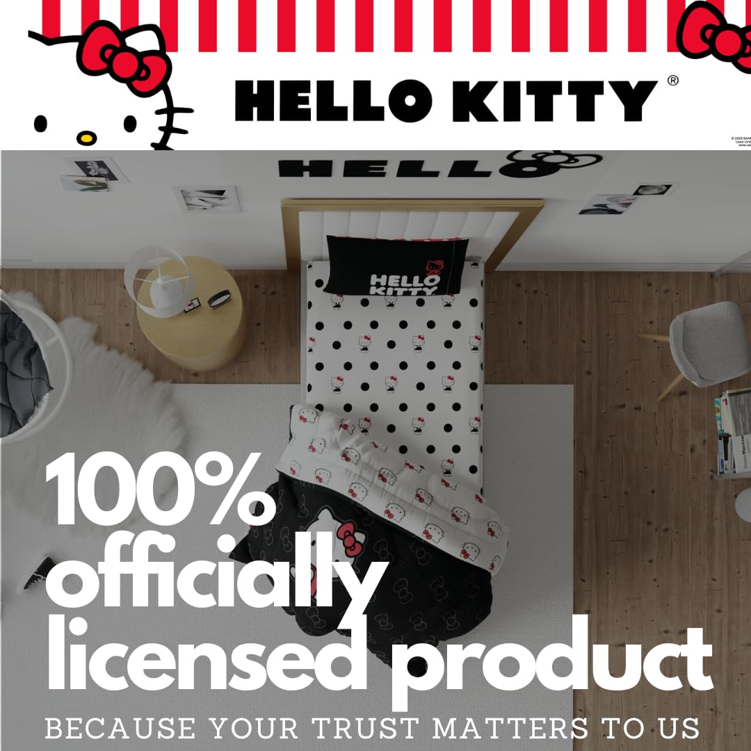 Franco Hello Kitty close-up microfiber texture for soft comfort