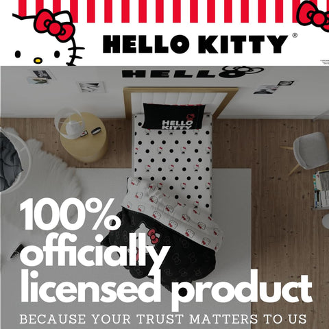 Franco Hello Kitty close-up microfiber texture for soft comfort