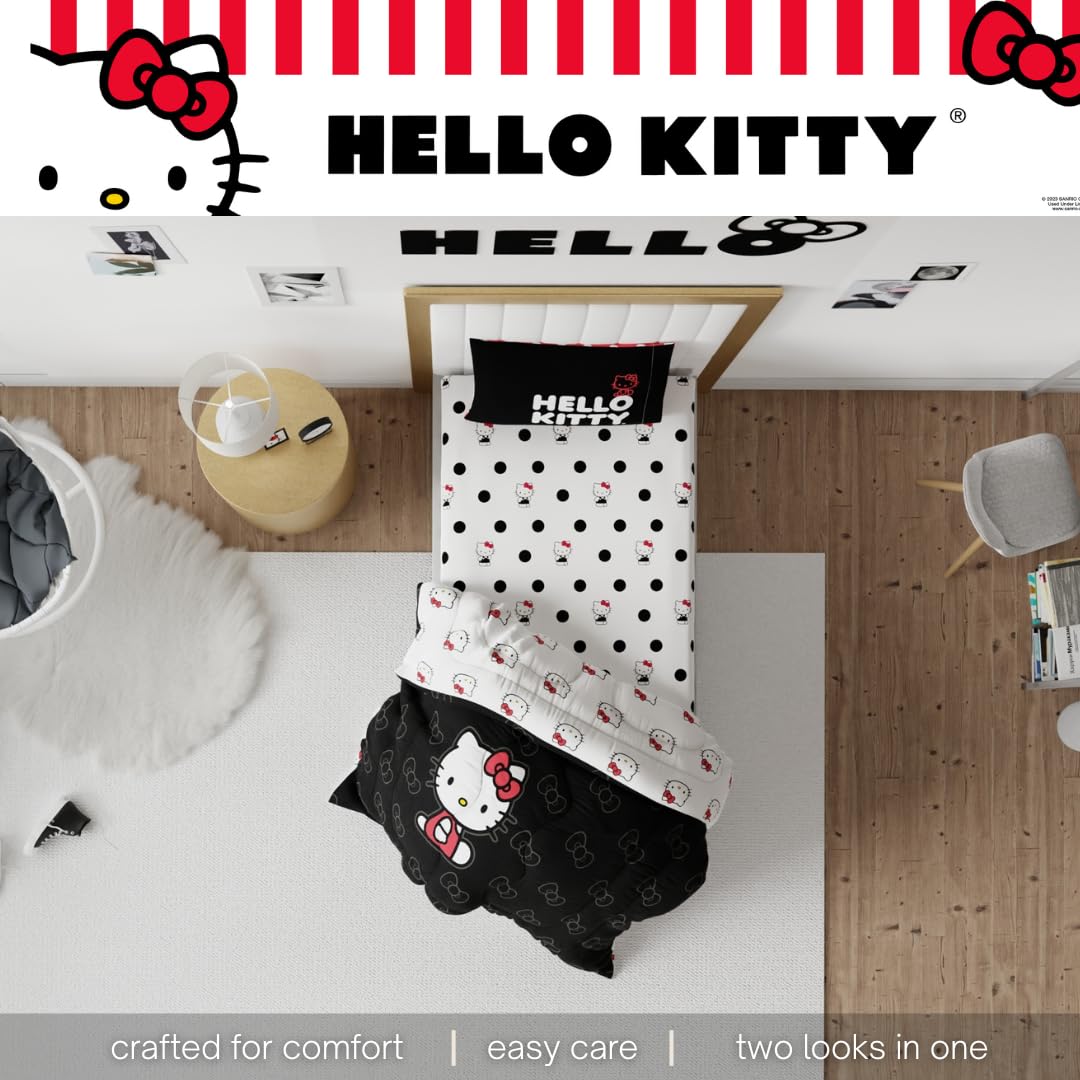 Franco Hello Kitty fitted sheet corner with elastic for secure fit