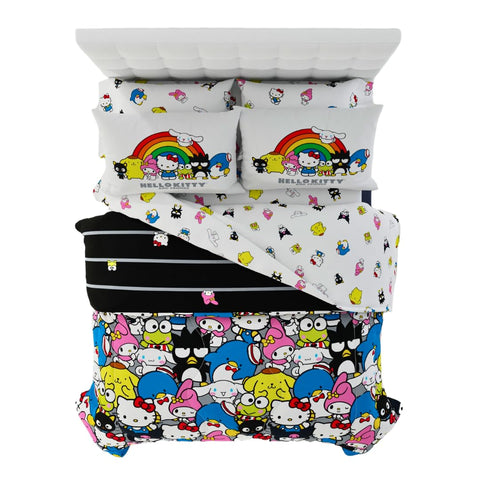 Franco Hello Kitty front-view comforter showing colorful character pattern and cheerful decor benefit