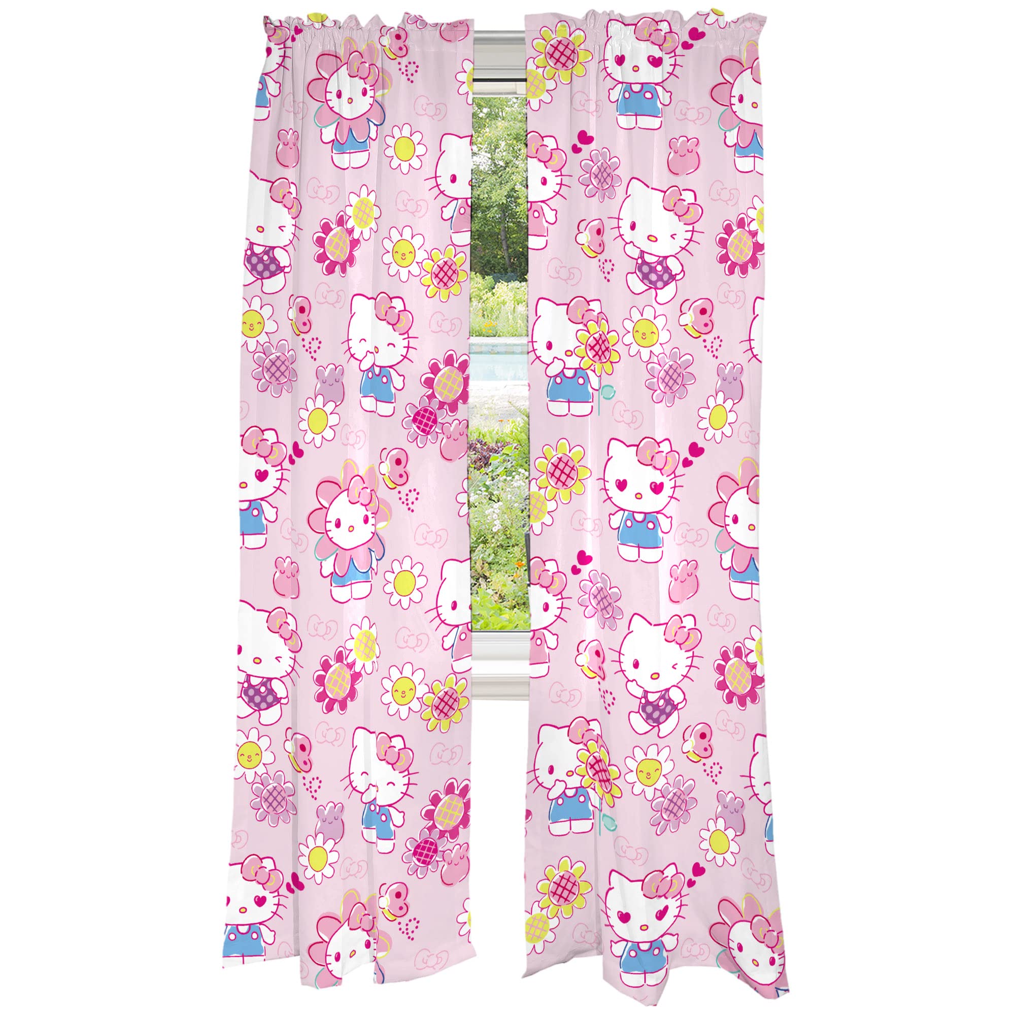 Franco Hello Kitty front view showing full Rainbow Garden design and cheerful colors