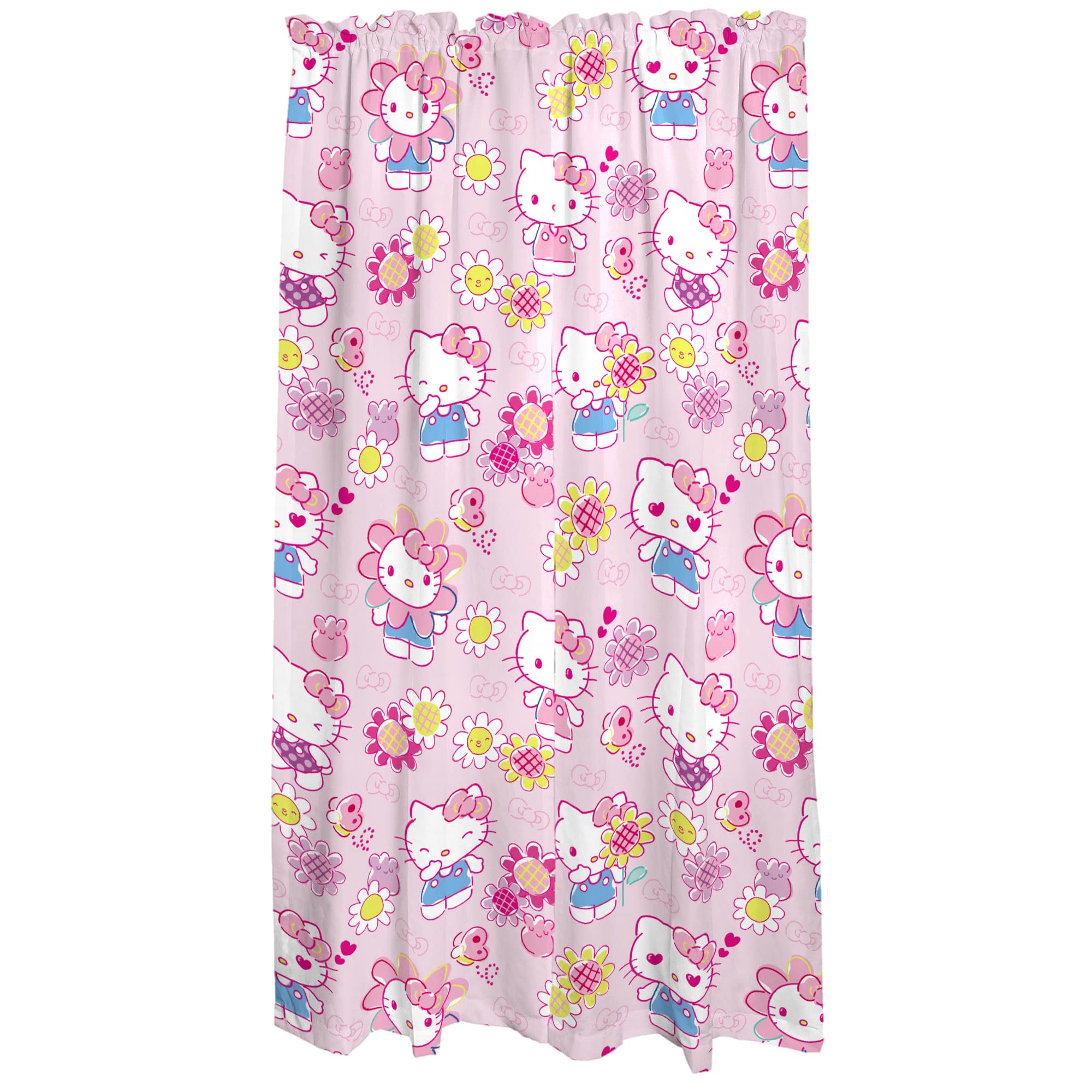 Franco Hello Kitty rod pocket detail showing easy slide-on installation benefit