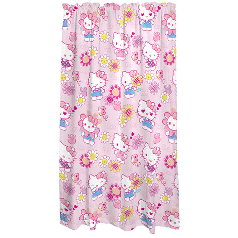Franco Hello Kitty rod pocket detail showing easy slide-on installation benefit