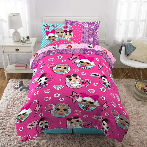 Franco styled twin bed in kids room showing how LOL Surprise set transforms décor