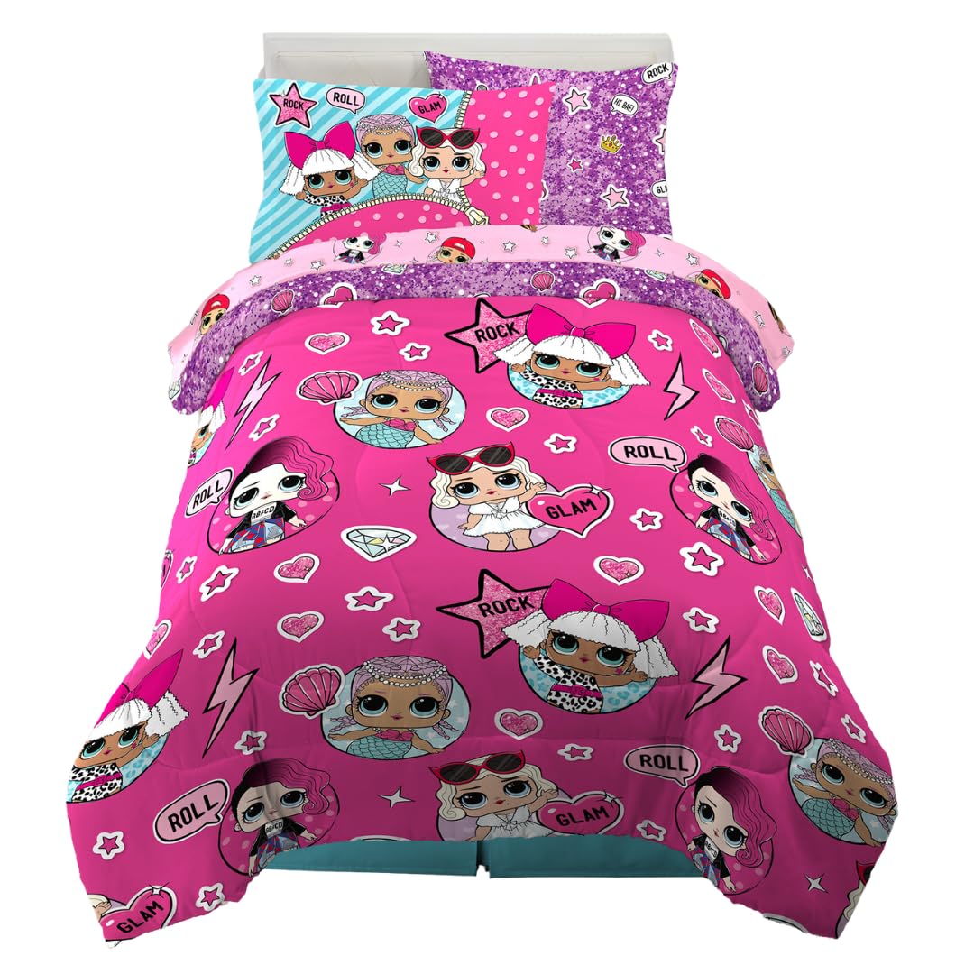 Franco comforter front with LOL Surprise dolls showing bright character art and playful vibe