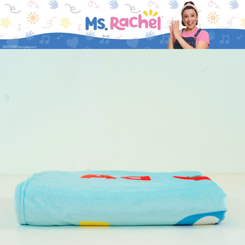 Franco Ms. Rachel blanket styled on bed adding educational decor and warmth