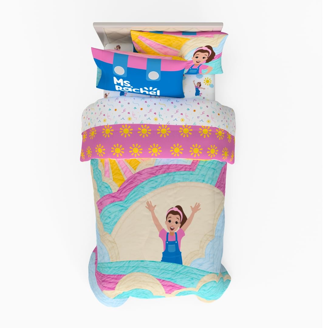 Franco Ms. Rachel front comforter view shows bright design and cheerful bedtime appeal
