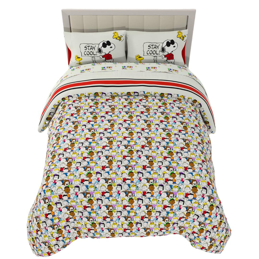 Franco Peanuts reverse pattern with full Peanuts gang for two styling options