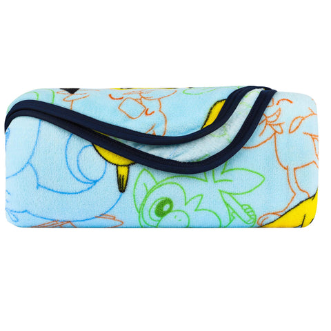 Franco Pokémon Pikachu rolled and placed in a backpack for easy travel convenience