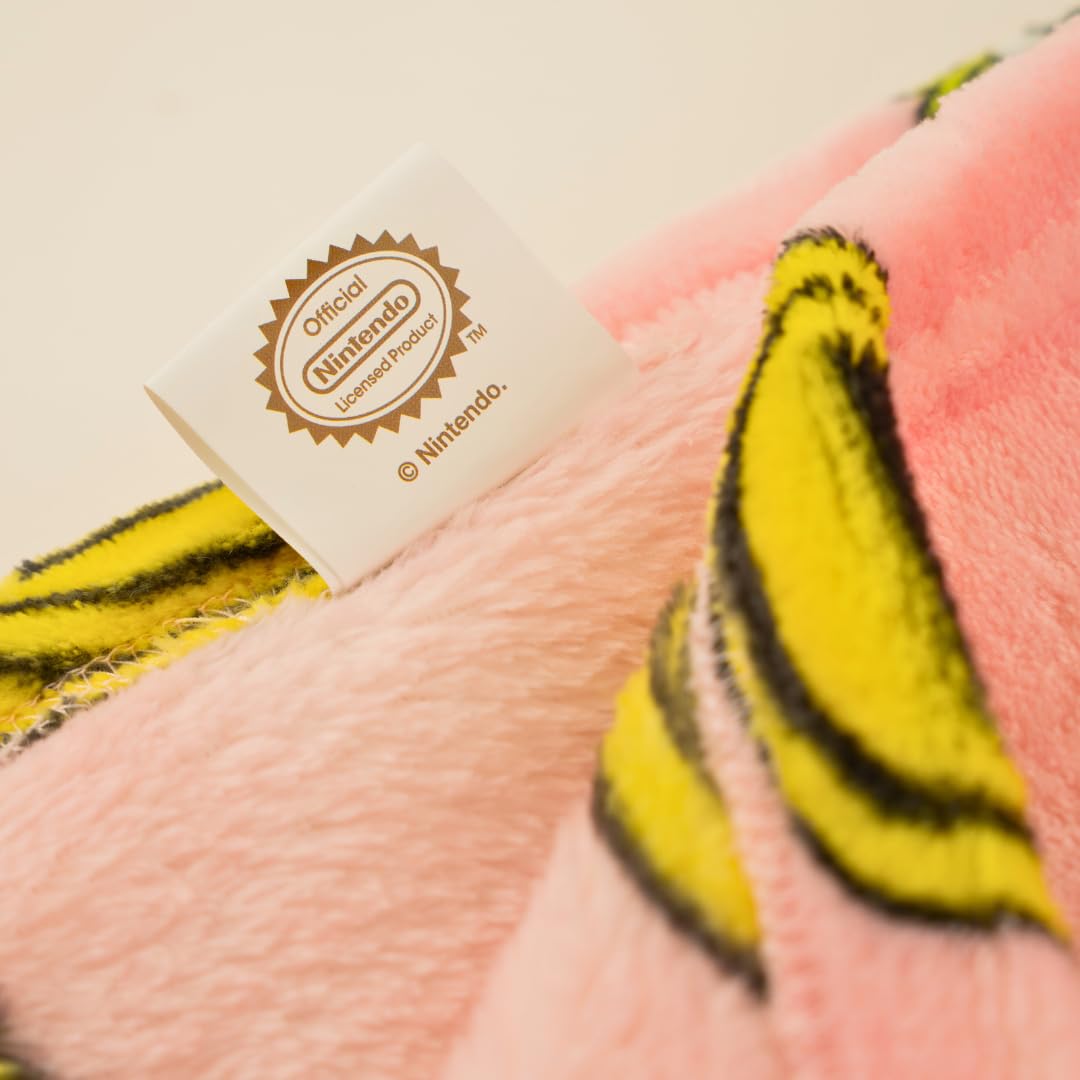 Franco Princess Peach throw back label and care tag visible, demonstrating machine-washable benefit