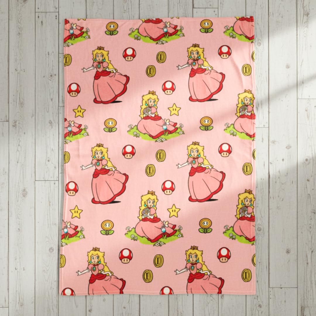Franco Princess Peach throw neatly folded, showing compact storage and easy portability