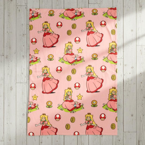 Franco Princess Peach throw neatly folded, showing compact storage and easy portability
