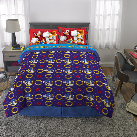 Franco full bed in child's room styled with Sonic set for themed décor