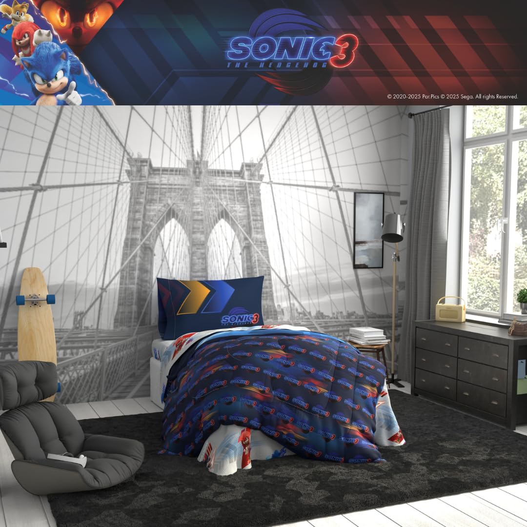 Franco Sonic bedroom setup with bedding to inspire themed room ideas