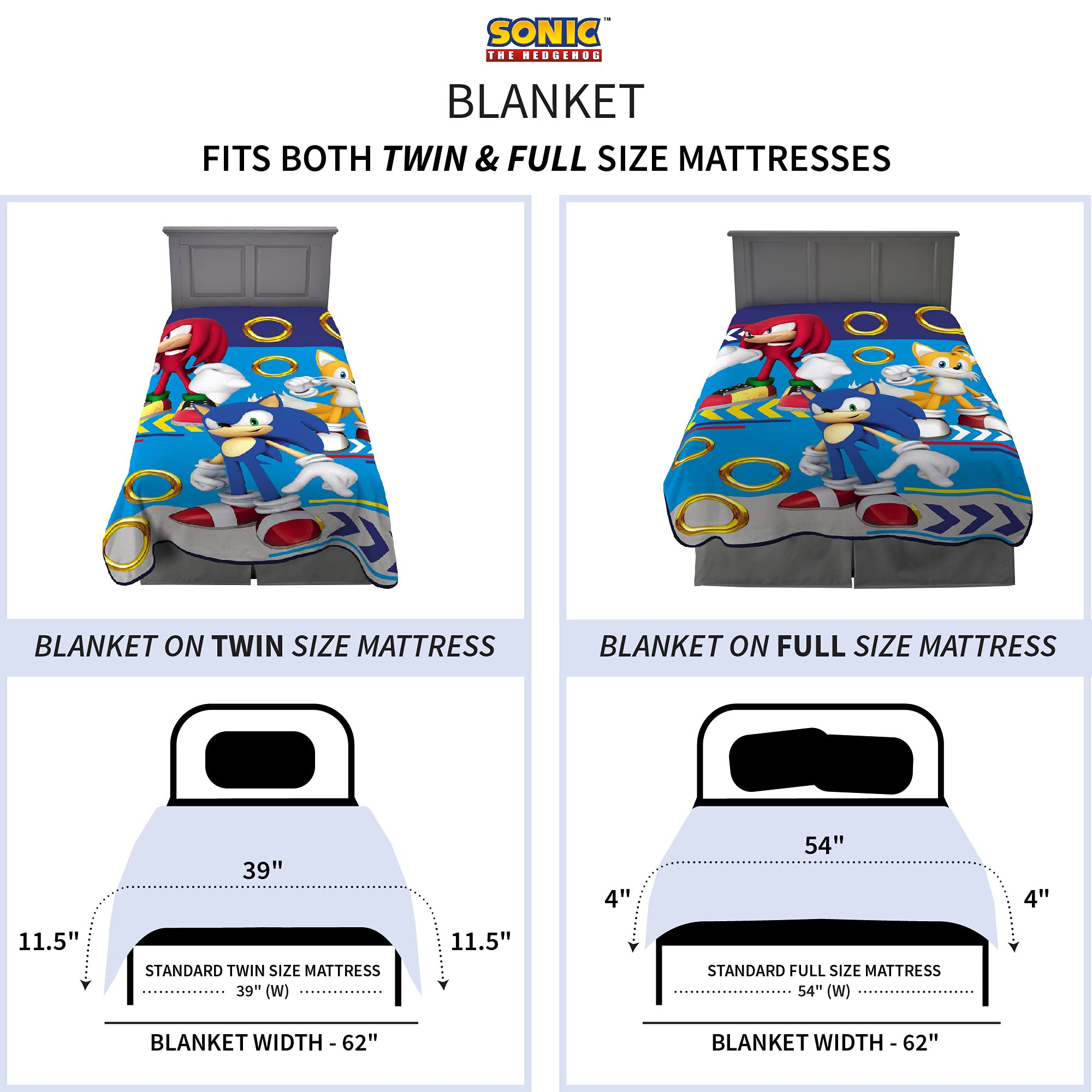 Franco Sonic blanket spread on twin bed showing coverage and room fit