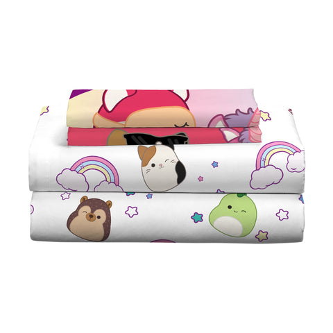 Franco Squishmallows sheet set on made bed creating cozy scene