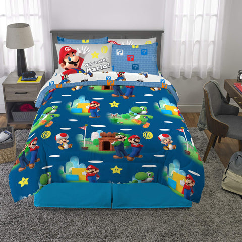 Franco Super Mario styled bedroom with bed set installed inspiring playful decor