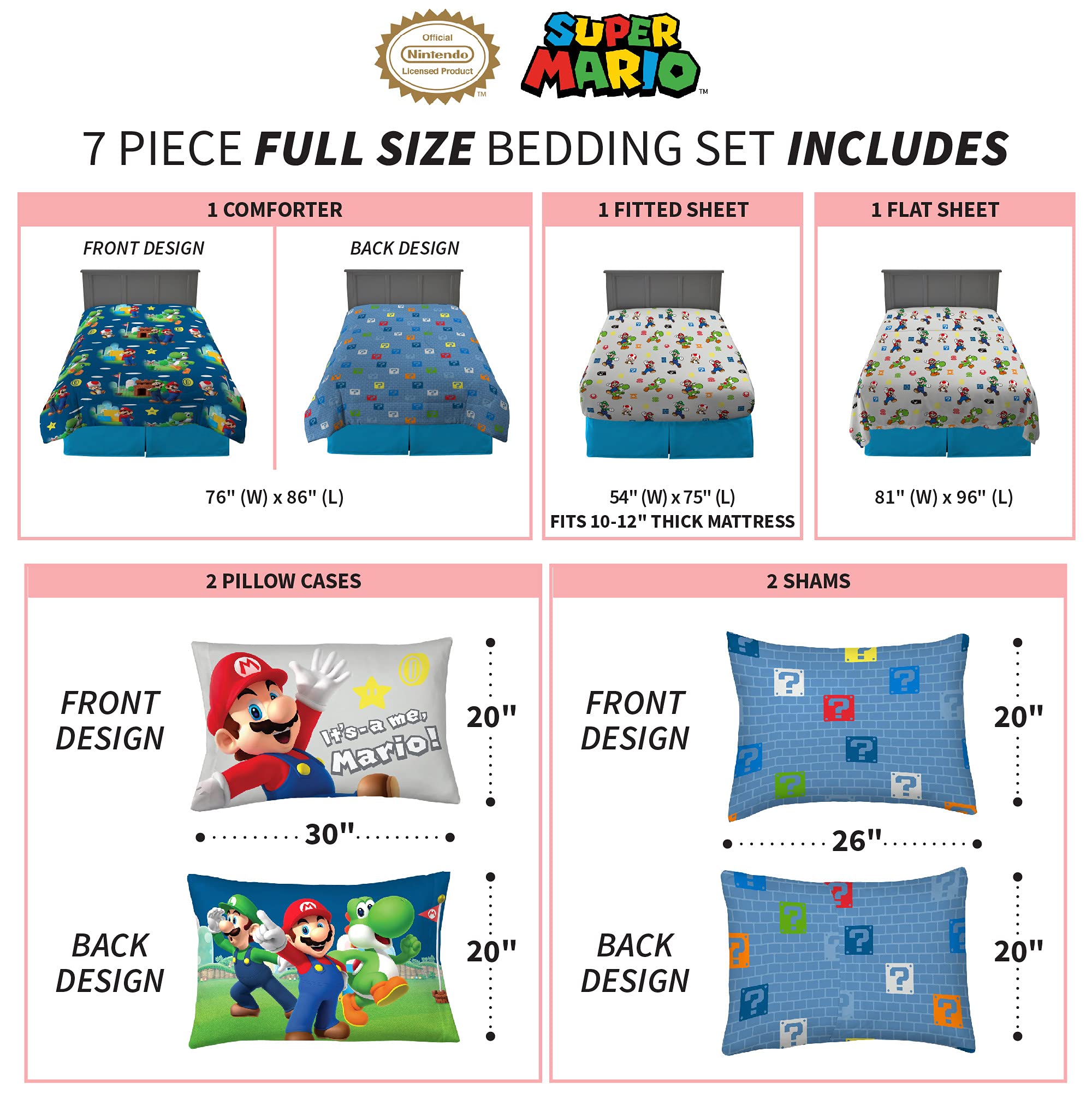 Franco Super Mario close-up microfiber texture highlighting softness and durability