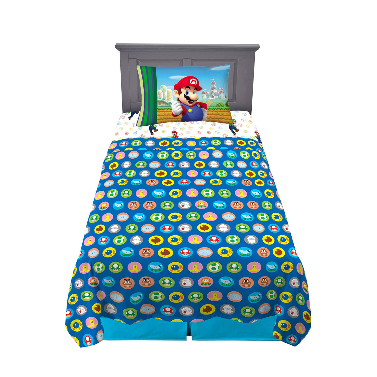 Franco front packaging showing Super Mario set and friendly design benefits