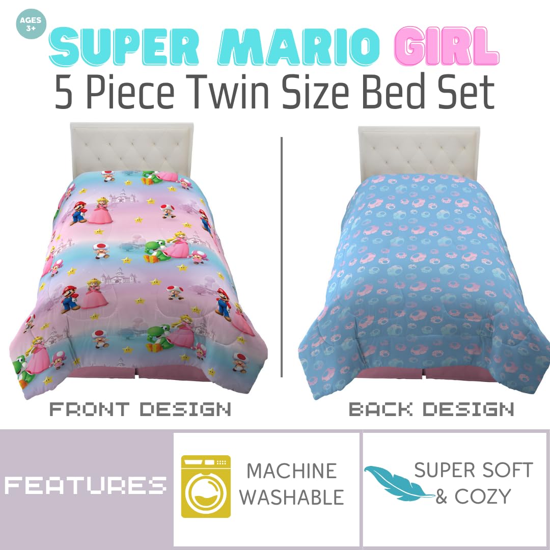 Franco reverse comforter with Toad pattern, playful and easy to flip