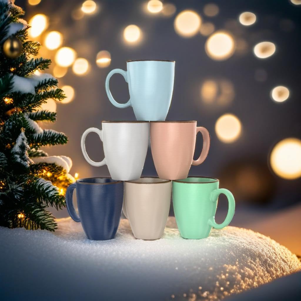 Francois et Mimi mugs on dishwasher rack showing convenient cleanup