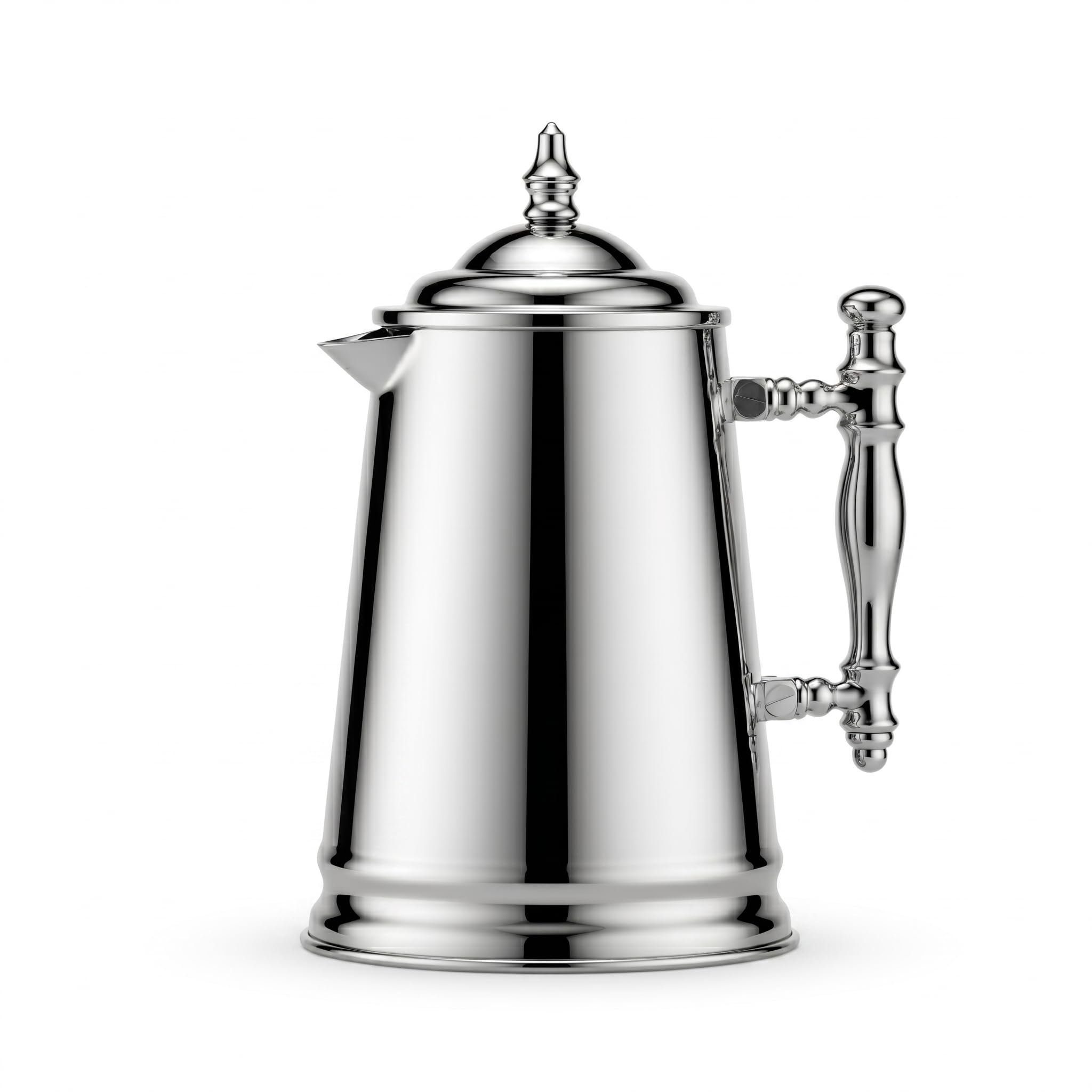 Francois et Mimi front view stainless steel press showcasing vintage design and durability