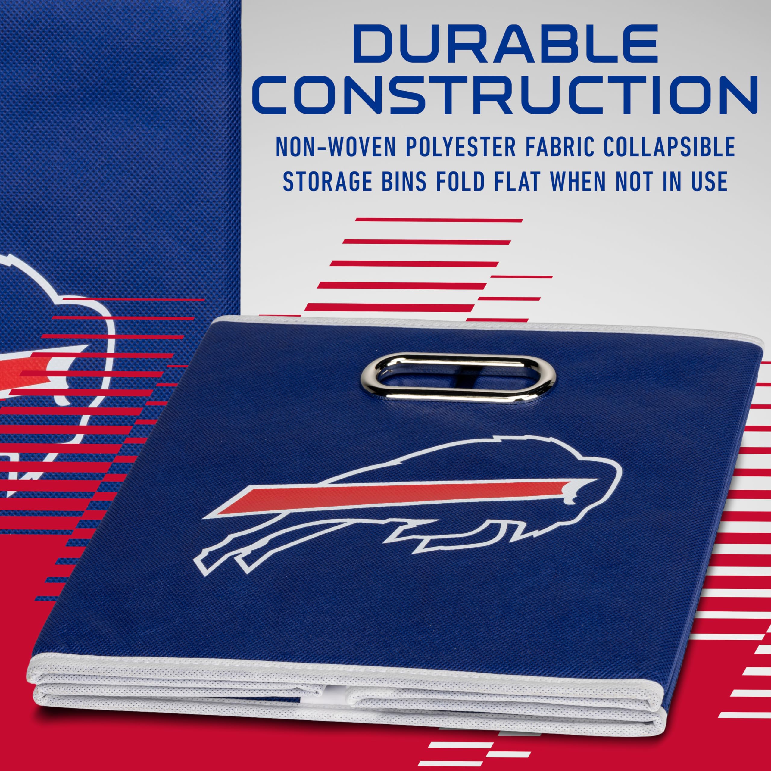 Franklin Sports Buffalo Bills fabric texture close-up showing easy-wipe benefit