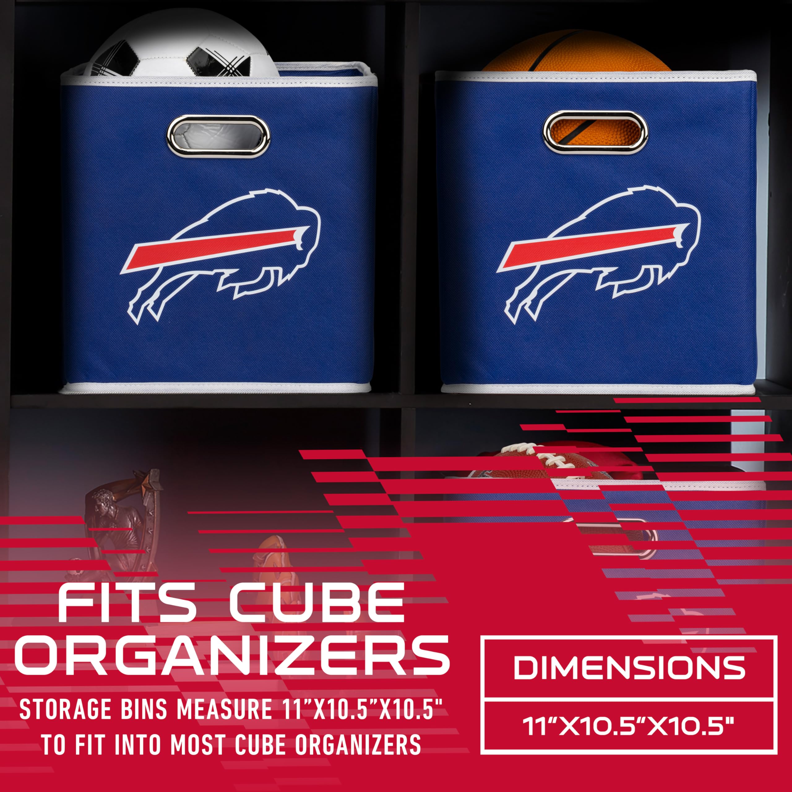 Franklin Sports Buffalo Bills folded flat for compact storage benefit