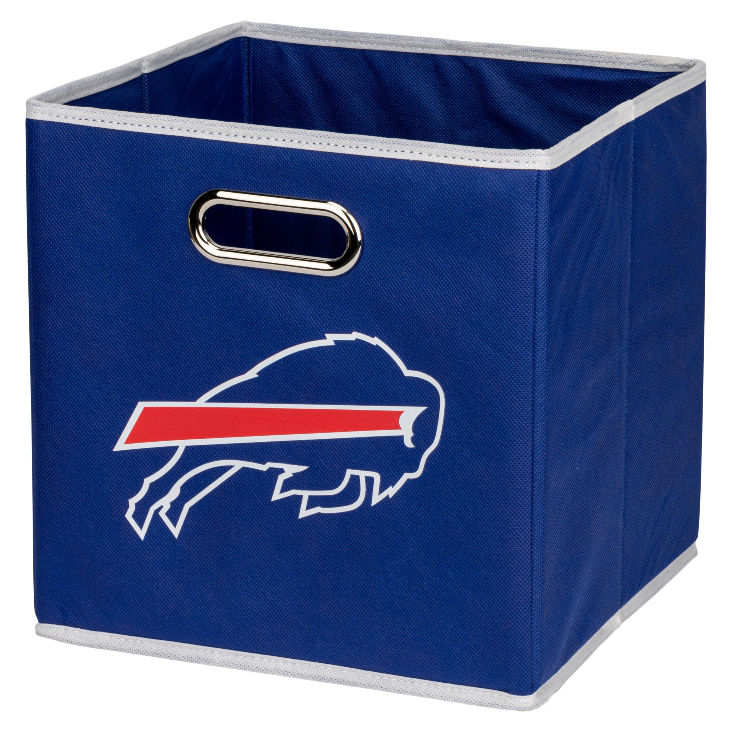 Franklin Sports Buffalo Bills front view showing team logo and tidy storage benefit