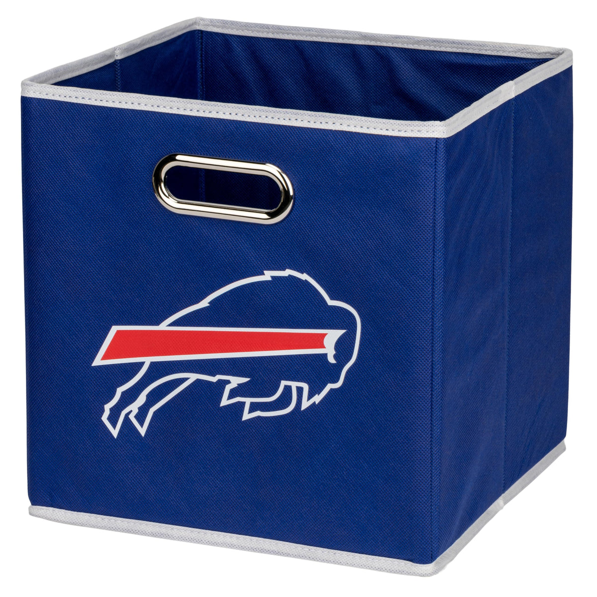 Franklin Sports Buffalo Bills front view showing team logo and tidy storage benefit