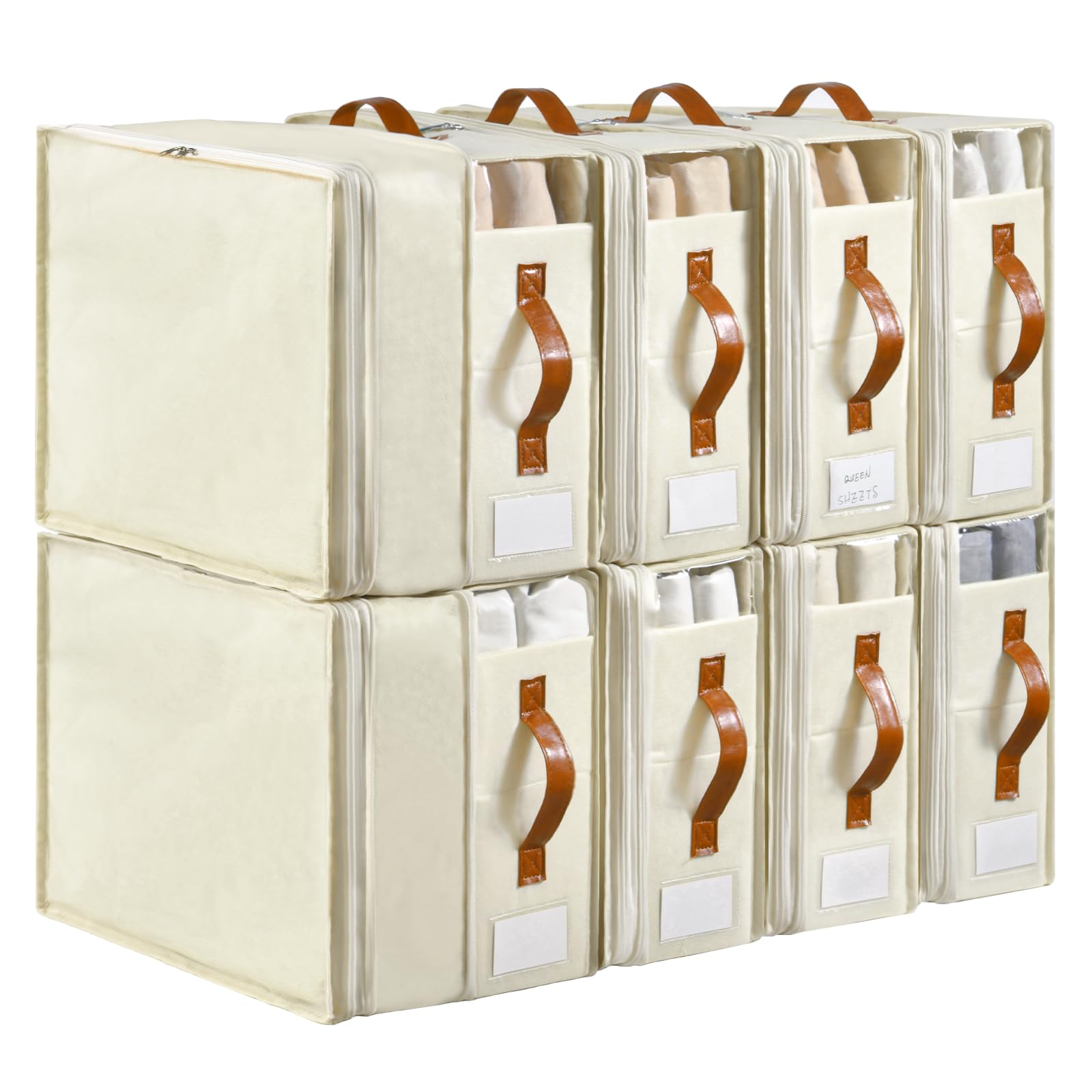 Freebat front view showing pack of eight organizers for quick selection