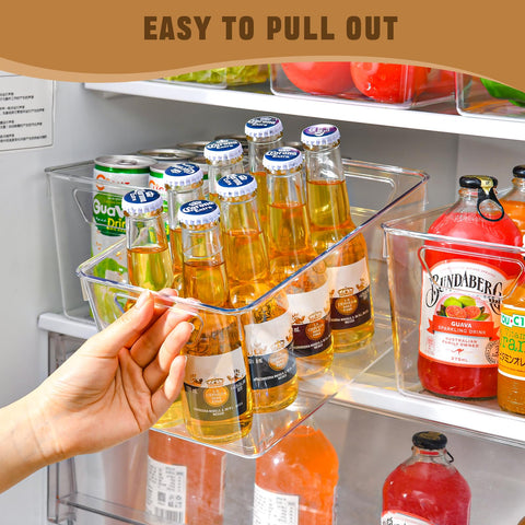Freebat bins inside refrigerator demonstrating organized chilled storage