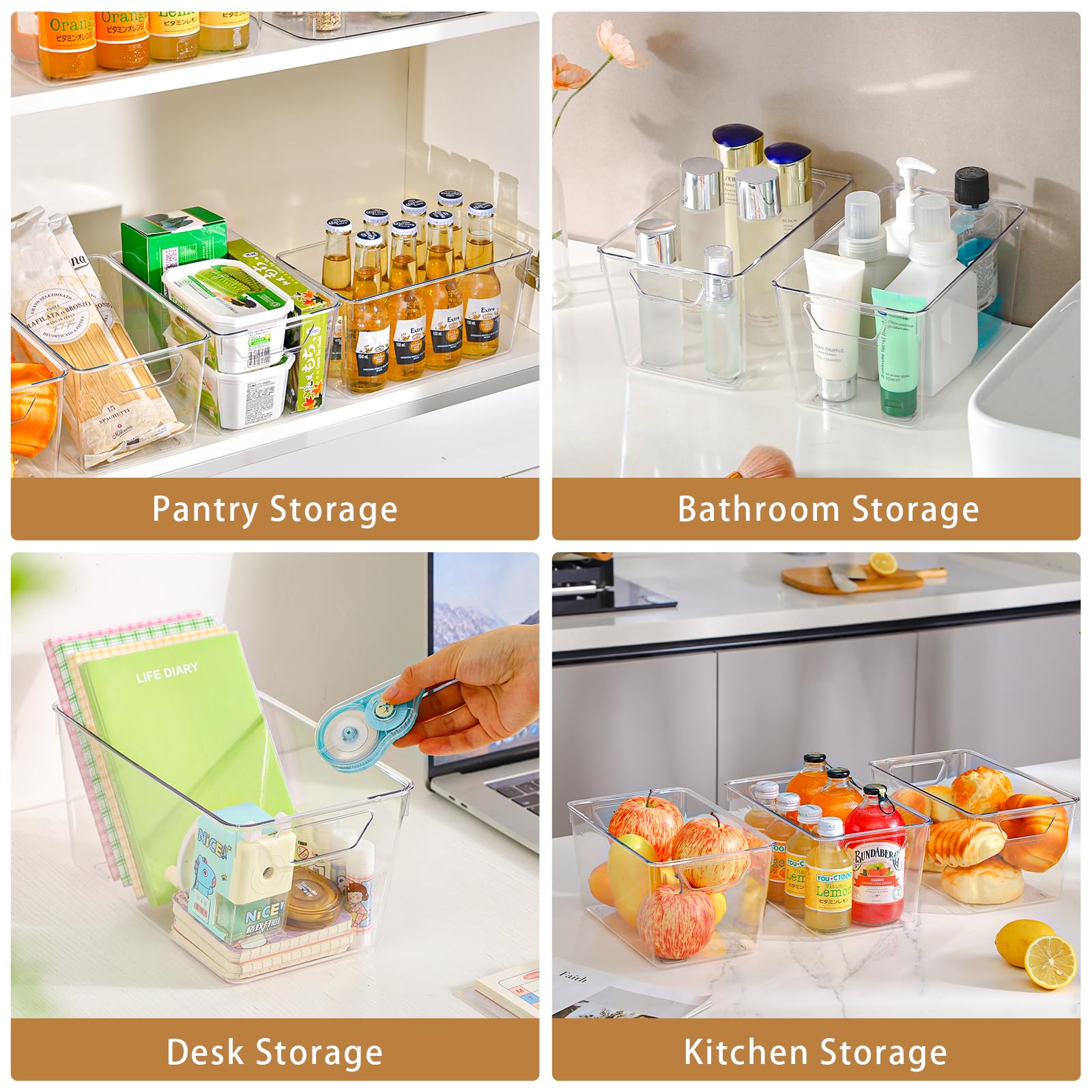 Freebat on kitchen countertop with snacks displaying neat, accessible organization
