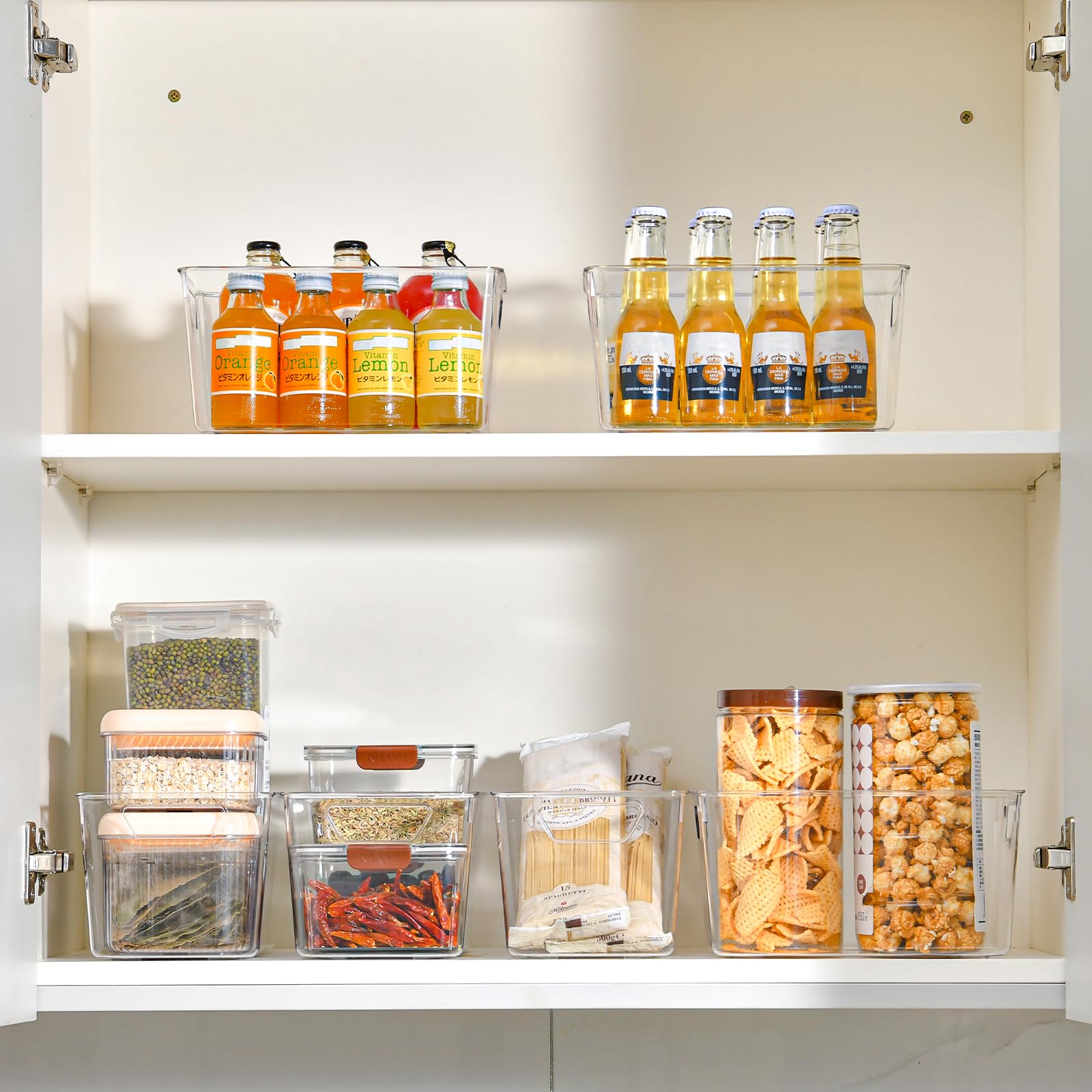 Freebat next to canned goods showing scale and space-saving benefit