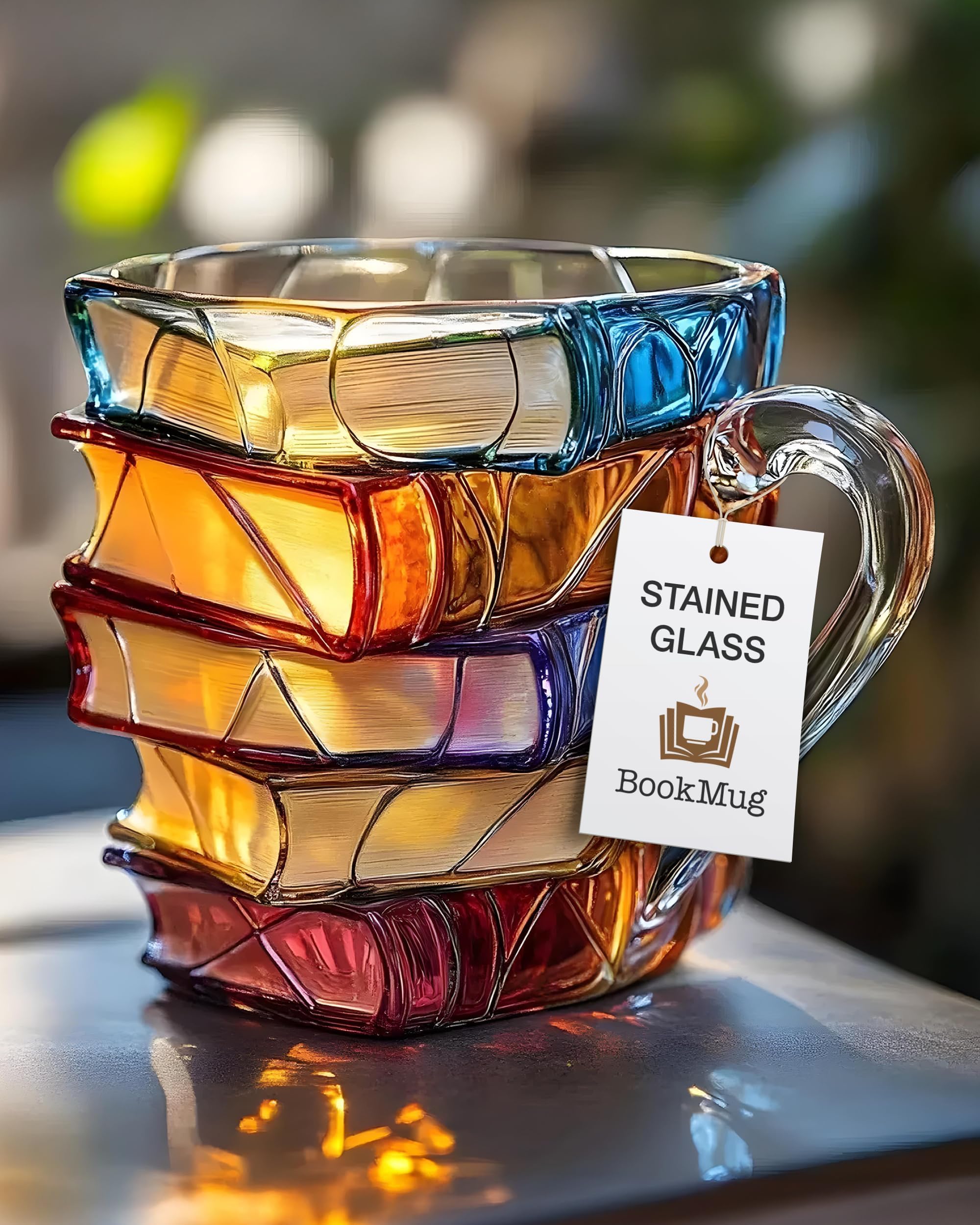 FREEZE2TRIM book mug front view showing sculpted book-stack design and collectible appeal