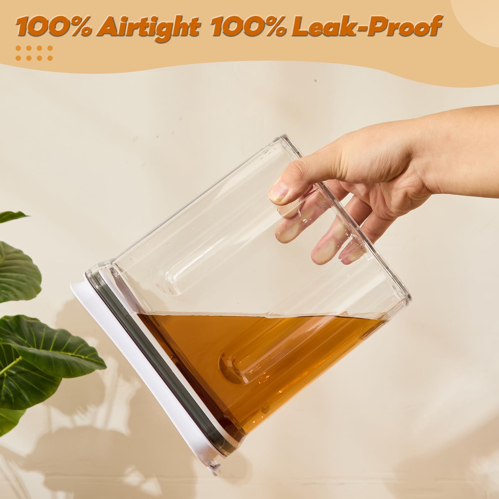 FreshKeeper transparent body with cereal inside for quick inventory and convenience