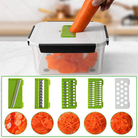 Freshmage close-up of convex cutting strip for quick slicing and prep convenience