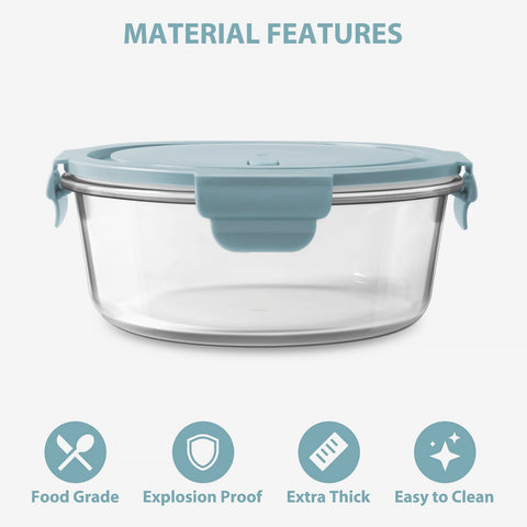 Freshmage containers labeled in freezer illustrating meal prep organization